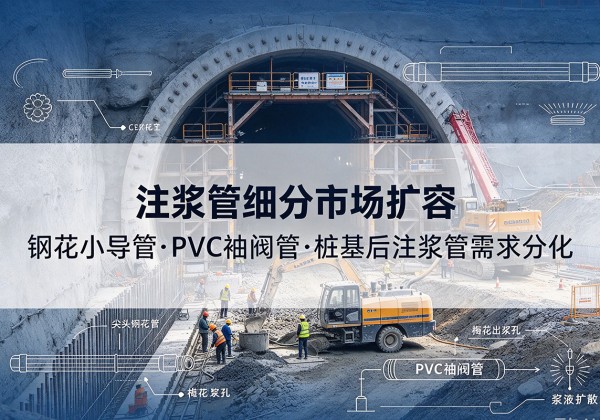 前锋注浆管细分市场扩容，隧道钢花小导管、PVC 袖阀管、桩基后注浆管需求分化